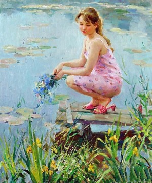 Beautiful Girl VG 10 Impressionist Oil Paintings